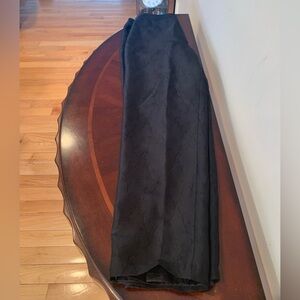 100% Silk Black Pants with Black Embroidery by Due per Due